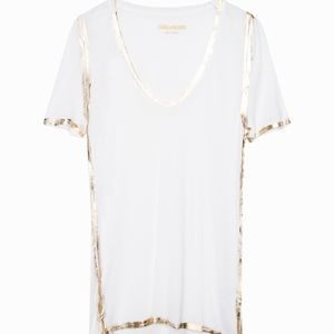 Tino Gold T-Shirt by Zadig et Voltaire